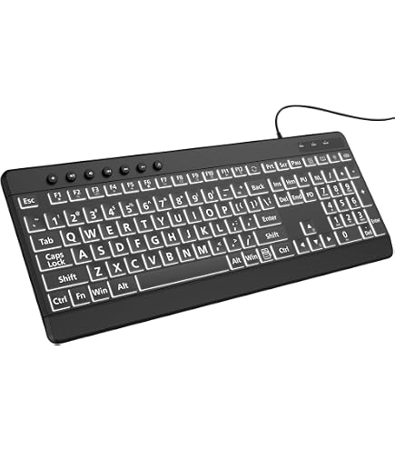 Amazon | SABLUTE K11PRO 大型プリントバックライトキーボード 有線USB