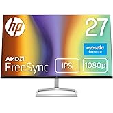 HP M27fe Monitor 27-Inch Display, Full HD, Matte IPS Panel, Ultra Thin, Space Saving, Slim Bezel, Main Unit Black x Stand Sil