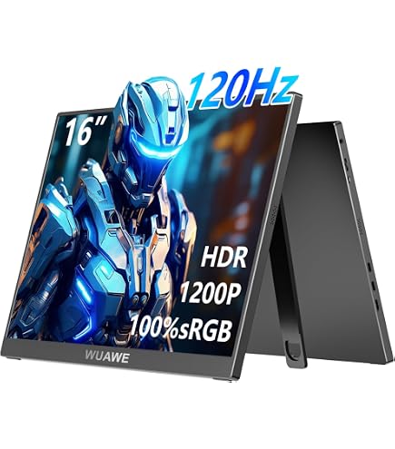 Amazon.co.jp: 16インチ 144Hz FHD ポータブルモニター、100% sRGB
