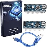 FORIOT 2個 NANO V3.0 CH340 Mini USBインターフェース ピンはんだ付け開発ボードモジュール+1個MiniUSBケーブル