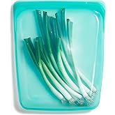 STASHER Half Gallon Reusable Silicone Food Bag in Aqua, 1.92L — Pure Platinum Silicone | 100% Plastic-Free & Reusable | Airti