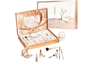 メイクセッ、長持ちする初心者フルメイクギフトセット、絶妙でカワイイ化粧品セット ～エアクッションBBクリーム、パウダー、アイライナー、マスカラ、口紅、コンシーラー、アイシャドウ皿、多機能ブラシ、アイブロウ- 10点