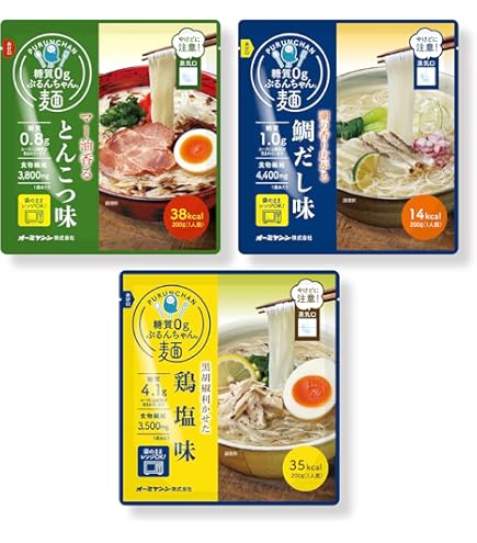 Amazon.co.jp: オーミケンシ 糖質0g ぷるんちゃん麺 鶏白湯味 200g×12