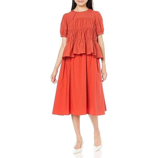 Amazon.co.jp: [ソーノ] ワンピース NAVY フリルタック