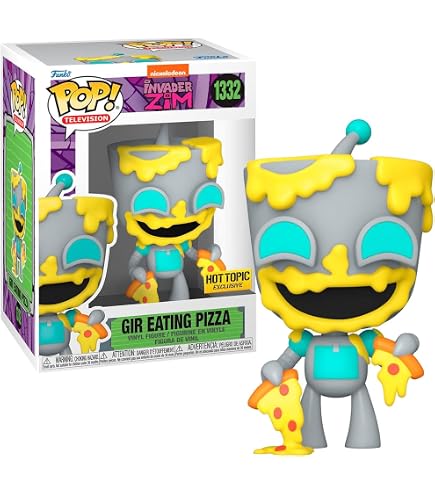 Invader Zim – Mini Figurine à Tête Branlante – Série 1 – Personnages Zim, Dib, Gir, Gaz – Hauteur 8,9 Cm – Lot Surprise Avec Support