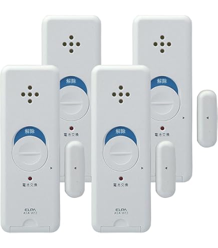 Amazon.co.jp: ELPA 窓用アラーム ASA-W13-N4P(DB) : DIY・工具