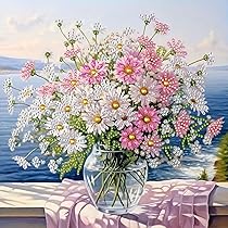 Amazon.co.jp: LEADINTOP ダイヤモンドアート 花 海辺 不規則