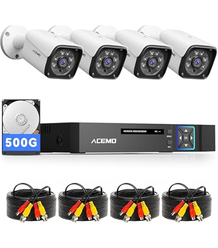 Amazon.co.jp: Q-See 防犯カメラ バレットカメラ4台 + 4chDVR 1TB HDD