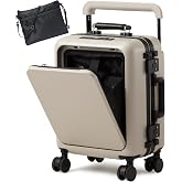 [MAIMO] スーツケース Sサイズ 機内持ち込み フロントオープン アルミフレーム 静音 前開き 頑丈 TSA 旅行 1泊2日 2泊3日 マイモ | 手前が開いてPCも出し入れ簡単、丈夫なフレーム構造、幅広の持ち手で安定、坂道でも止まる施錠、日本