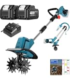 Amazon | 電動 耕運機 充電式 耕うん機 小型 家庭用 マキタ18V電池互換