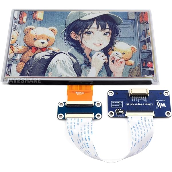 Amazon.co.jp: Waveshare 7.3インチ ACeP 7色E-Paper E-Ink Raw