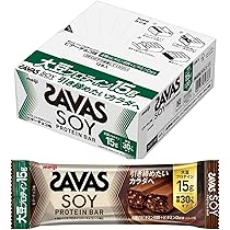 Amazon.co.jp: 明治 ザバス(SAVAS) ソイプロテインバー ビターチョコ味