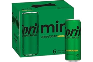 Sprite Zero Sugar Lemonade Soft Drink Multipack Cans 6 x 250mL