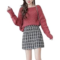 Amazon.co.jp: ツイード スカート ミニスカート Aライン 台形 ペンシル  