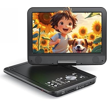 【しろmumu】ポータブルDVDプレーヤー 10.5インチ液晶 5時間連続 楽天市場】AESTIQUO ポータブルDVDプレーヤー 12.5型 dvd