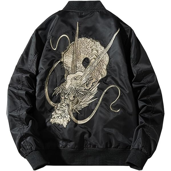 Badway フライトジャケット アメカジ Amazon | [BAGAD] フライトジャケット ブルゾン 和風刺繍