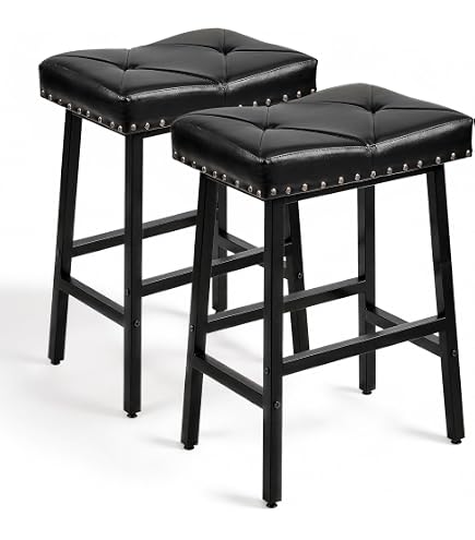 Amazon｜4脚セット カウンターチェア バーチェア 座面天板木 マット