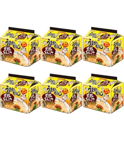 Amazon.co.jp: ハウス うまかっちゃん 鹿児島黒豚とんこつ 5個パック