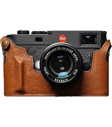 Amazon.co.jp: MRZHOUCASE 本革牛革ハーフケース Leica M2 M3 M4 M6 M7