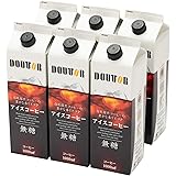ドトールコーヒー dark roast リキッドコーヒー無糖 1000ml×6箱