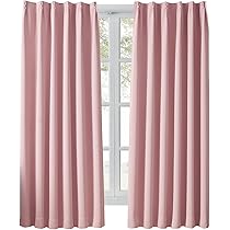 Amazon｜Hansleep カーテン 1級遮光 2枚組 コーラルピンク 幅