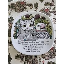 ヒグチユウコ　絵皿　ニャンコ 美品】 ヒグチユウコ こねことうみねこ 九谷焼 絵皿 (wa87-2504