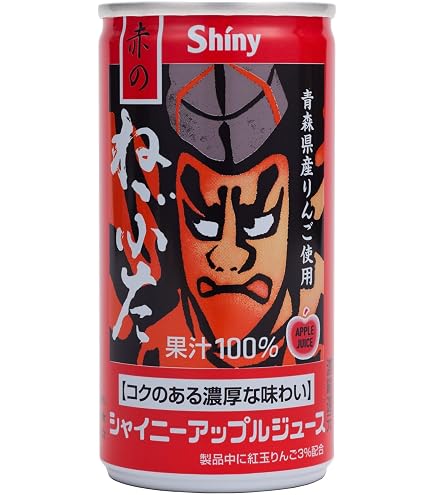 Amazon.co.jp: シャイニー アップルジュース 青のねぶた 190g 缶 30本