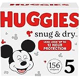 Huggies Snug & Dry Baby Diapers, Size 5, 156 Ct, One Month Supply