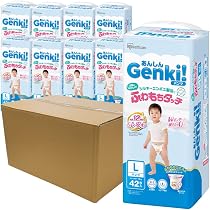 Amazon.co.jp: 【大容量378枚】Genki！ おむつ Lサイズ パンツ GBP-L42