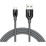 Anker PowerLine+ Micro USBケーブル【2重編込の高耐久ナイロン素材 / 結束バンド付属 / 急速充電 / 高速データ通信対応】 Xperia、Nexus、Galaxy、Android 各種、その他USB機器対応 (1.8m グ
