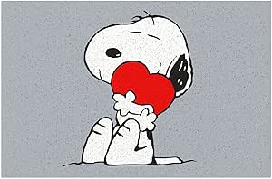 玄関マット 屋外 屋内 泥落とし 洗える おしゃれ かわいい 壁紙スヌーピー7 薄型 滑り止め ドアマット 家庭用 業務用 Pyddp ホーム キッチン Amazon