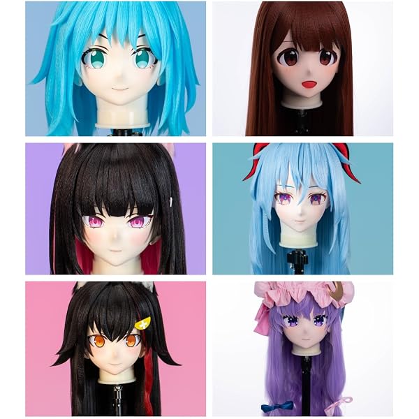 Amazon.co.jp: [achard] Resin Female Cosplay Anime Kigurumi Mask