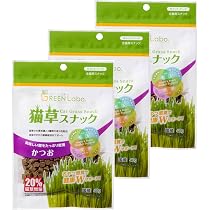 Amazon.co.jp: グリーンラボ 猫用おやつ GL猫草スナック サーモン味 40