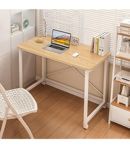 Amazon | Deerman パソコンデスク 折り畳み PCデスク 勉強机 木製天板