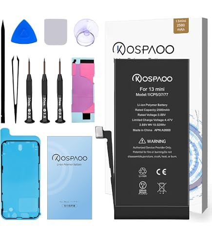 Amazon | cDraFixit For iPhone 13 mini バッテリー: 大容量 2580mAh