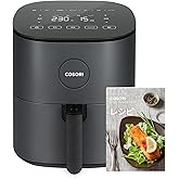 COSORI コソリ ノンフライヤー 4.7L 大容量 家庭用 エアフライヤー 最高温230℃ 揚げ物 タイマー グレー CAF-L501-KJP | 電気,ノンフライヤー 家庭用,日本語レシピ付き,自動電源オフ,ポテト,惣菜,エアーフライヤー,電気