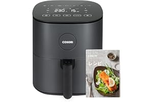 COSORI コソリ ノンフライヤー 4.7L 大容量 家庭用 電気 エアフライヤー 最高温230℃ 揚げ物 ポテト 惣菜 日本語レシピ付き タイマー 自動電源オフ グレー CAF-L501-KJP