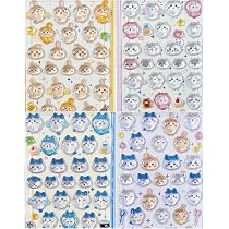 Amazon | [SENDENG] 4点セット うさぎ ハチワレ 3D立体ステッカー