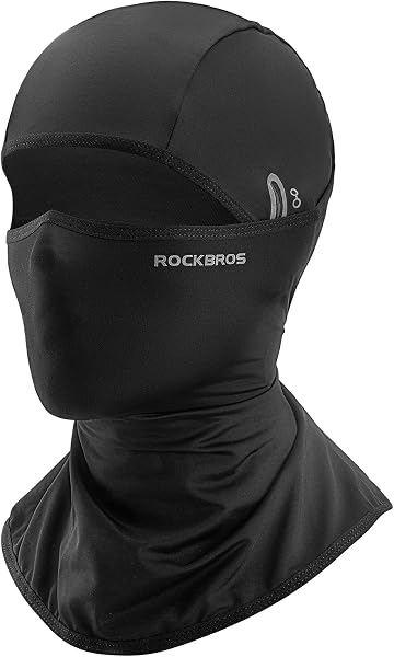 ROCKBROS フェイスカバー 冷感 バラクラバ uvカット 息苦しくない 通気性 吸汗速乾 ストレッチ性 目出し帽 自転車 バイク ランニング ジョギング スポーツ 登山 釣り 夏用 - 1