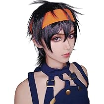 ナランチャ・ギルガ　コスプレフルセットXSサイズ　ウィッグ・靴付き ナランチャ・ギルガ コスプレフルセットXSサイズ ウィッグ・靴付き