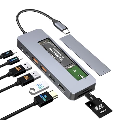 Amazon | USB-C ドッキングステーション 11-IN-1 M.2 SSD 外付けケース