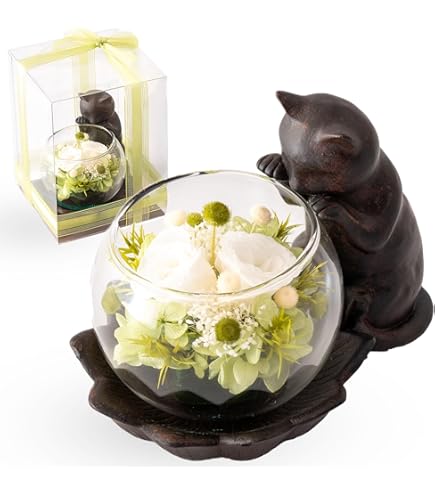 Amazon.co.jp: Ruplan プリザーブドフラワー 『minette ミネット 猫