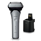 パナソニック シェーバー ラムダッシュ 3枚刃 電動 髭剃り メンズ 全自動洗浄充電器 密着3Dヘッド ES-L380D-S シルバー