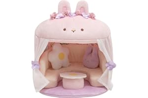 すみっコぐらし すみっコぐらしコレクション ふしぎなうさぎのおにわ シーンぬいぐるみ MY99401 ピンク パープル ホワイト イエロー