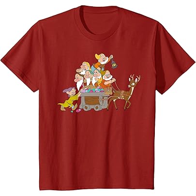 Amazon | ディズニー 白雪姫と七人の小人 グループファン Tシャツ | T
