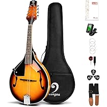 Amazon | Vangoa 左利き マンドリン 楽器 アコースティック 8弦