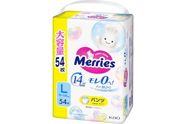 [Amazon.co.jp Exclusive] Pants L Size Marys Melet 0! Long Lasting Skin (9-14 kg) 54 Sheets
