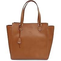 ボルドリーニ　ベージュレザー トートバッグ 美品FALORNI ベージュ レザー トートバッグ FALORNI》レザー