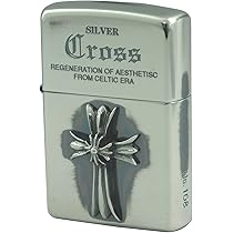 シルバー CROSS クロス 全面加工 Zippo 特注モデル ZIPPO ジッポー ライター クロスメタル 純銀メタル貼り