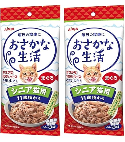 Amazon | アイシア おさかな生活 シニア用 180g（60g×3袋